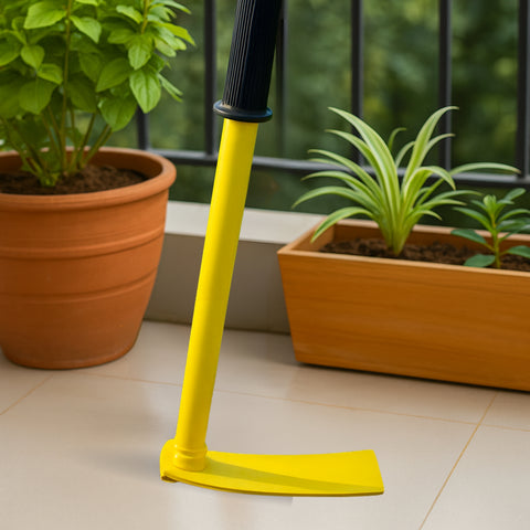 ecofynd Heavy Duty Garden Hand Hoe with 16 inch Handle – Yellow