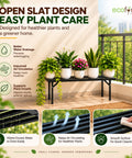 Ecofynd Heavy-Duty Metal Plant Stand with Adjustable Feet – 100 kg Capacity