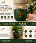 ecofynd 4.5 Inch Tree of Life Terracotta Pot for Indoor Plants