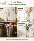 ecofynd 3.3 Inch Glass Flower Vase for Fresh & Artificial Flowers
