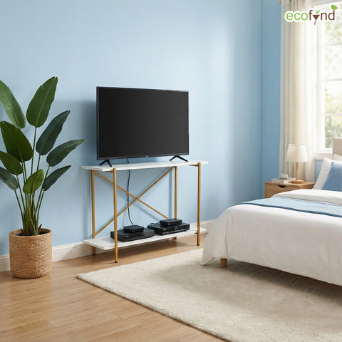 ecofynd Elix 47 Inch TV Stand – Modern Multipurpose Utility Console