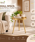 ecofynd Multipurpose Aurelia II Foldable Golden Metal Coffee Table (3 Legs)