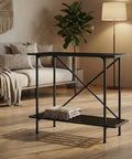 ecofynd 2-Tier Metal Storage Bench for Entryway
