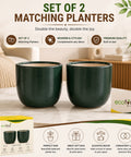 ecofynd 5 Inch Ceramic Plant Pots with Drainage Hole
