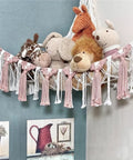 Ecofynd Macrame Pink Soft Toy Organizer | Toy Hammock