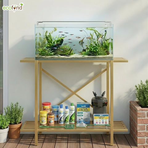 ecofynd 2-Tier Gold Fish Tank Stand