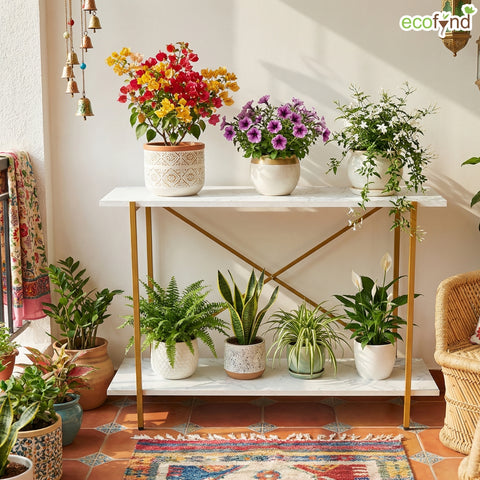 ecofynd Elix Metal Plant Stands for Outdoor Balcony