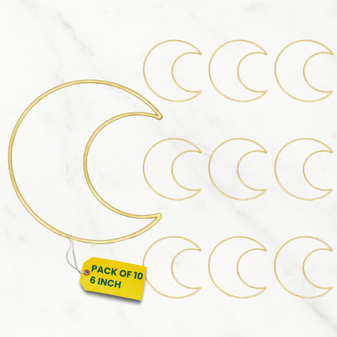 ecofynd Moon 6 Inch Metal Crafts Hoops