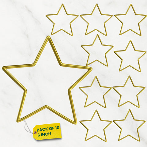 ecofynd Star 6 Inch Metal Crafts Hoops