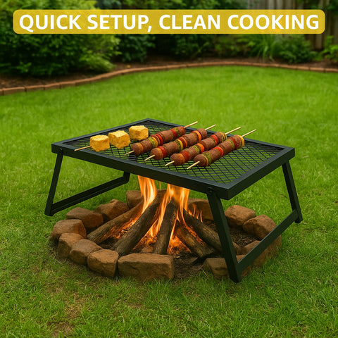 ecofynd Foldable Metal Charcoal Grill – Portable, Heavy-Duty & Easy to Use