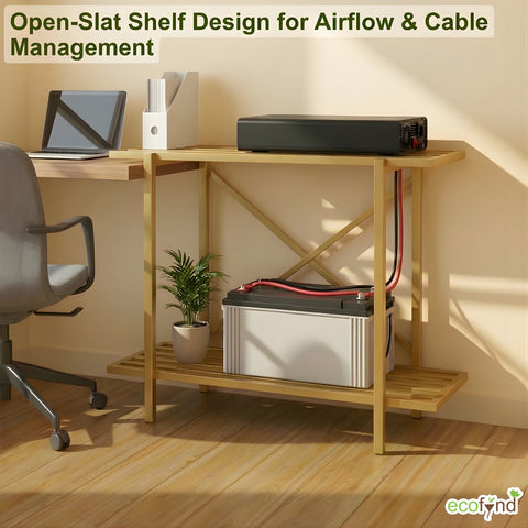 ecofynd 2-Tier Gold UPS Stand for Home and Office