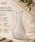 ecofynd 4.7 Inch Glass Flower Vase for Fresh & Artificial Flowers