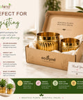 ecofynd Set of 2 Cylindrical Metal Planter – 6/7 Inch, Symmetrical Design