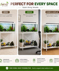 ecofynd Aqua Lift 2-Tier Metal Plant Stand – Strong & Multi-Purpose Design