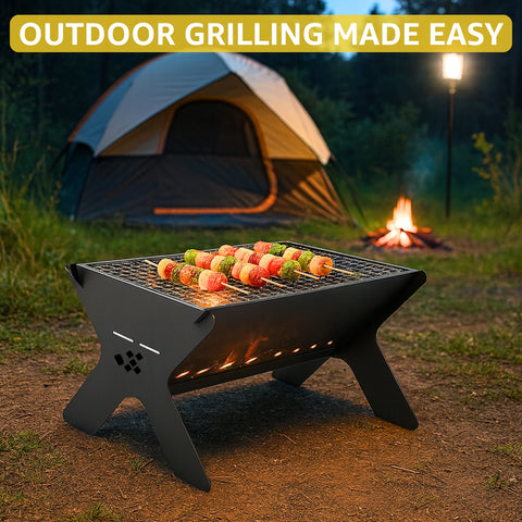 ecofynd Portable Charcoal Barbeque Grill – High-Quality Net & Fast Setup