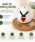 ecofynd Ceramic Piggy Bank Coin Holder for Kids