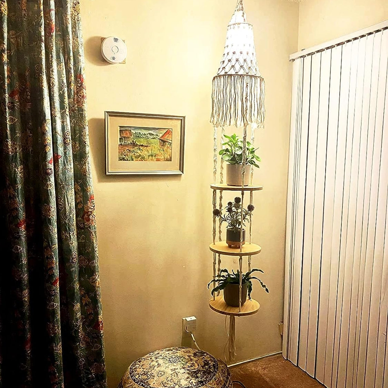 3 Tier Plant Hanger with Cotton Chandelier