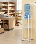 ecofynd Ecofynd HydroNest 2-Tier White Water Dispenser Stand with Storage Shelf