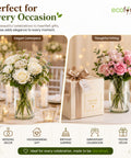ecofynd 4 Inches Glass Flower Vase for Fresh & Artificial Flowers