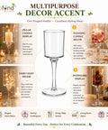 ecofynd 2.9 Inches Glass Candle Stand