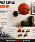 ecofynd 2 Pack Wall Mounted Metal Sports Ball Holder Rack for Basketball