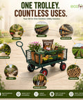 ecofynd Heavy Duty Metal Cart Trolley for Material Handling