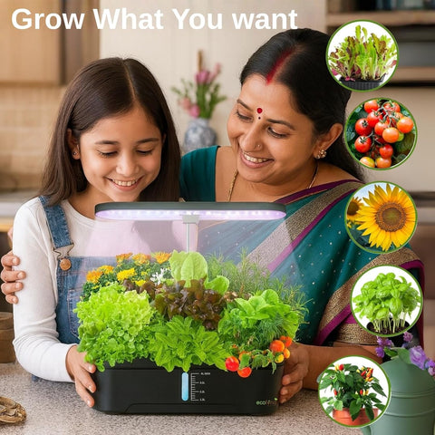 ecofynd Hydra 12-Pod Indoor Hydroponics System – Smart Gardening Made Easy