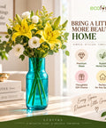 ecofynd Glass Vase for Flowers & Decor – Clear Tumbler Shape | Aqua