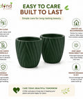 ecofynd 4 Inch Ceramic Plant Pots with Drainage Hole