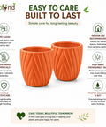 ecofynd 4 Inch Ceramic Plant Pots with Drainage Hole