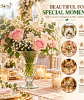 ecofynd 3.9 Inches Glass Flower Vase for Fresh & Artificial Flowers