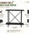 Ecofynd Adam Metal Plant Stand | 2-Tier Shelf for Indoor & Outdoor Use | Ecofynd