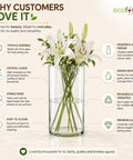 ecofynd 4 Inches Glass Flower Vase for Fresh & Artificial Flowers