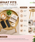 ecofynd Multipurpose Aurelia II Foldable Golden Metal Coffee Table (3 Legs)