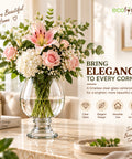 ecofynd Glass Vase for Flowers & Decor – Clear Goblet Shape | Transparent