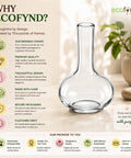 ecofynd 4.1 Inches Glass Vase for Flower Plants