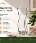 ecofynd 3.3 Inch Glass Flower Vase for Fresh & Artificial Flowers