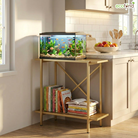 ecofynd 2-Tier Gold Fish Tank Stand
