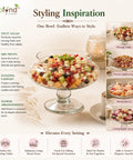 ecofynd Decorative Glass Bowl for Floating Candles