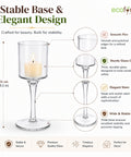 ecofynd 2.9 Inches Glass Candle Stand