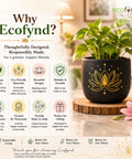 ecofynd 4.5 Inch Lotus Terracotta Pot for Indoor Plants