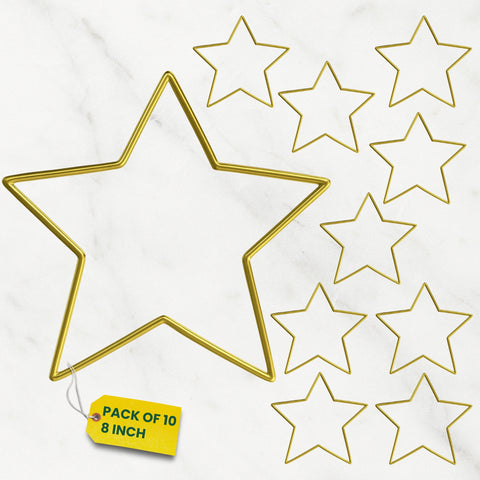 ecofynd Star 8 Inch Metal Crafts Hoops