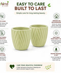 ecofynd 4 Inch Ceramic Plant Pots with Drainage Hole