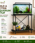 ecofynd Ecofynd AquaLift 2-Tier Metal Aquarium Stand – Strong, Sleek & Space-Saving Stand