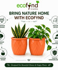 ecofynd 4 Inch Ceramic Plant Pots with Drainage Hole