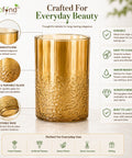 ecofynd 3.9 Inch Glass Flower Vase for Fresh & Artificial Flowers