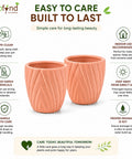 ecofynd 4 Inch Ceramic Plant Pots with Drainage Hole
