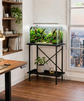 ecofynd 2-Tier Black Fish Tank Stand