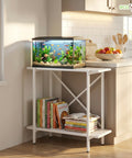 ecofynd 2-Tier White Fish Tank Stand
