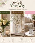 ecofynd 4.8 Inches Glass Vase for Flower Plants